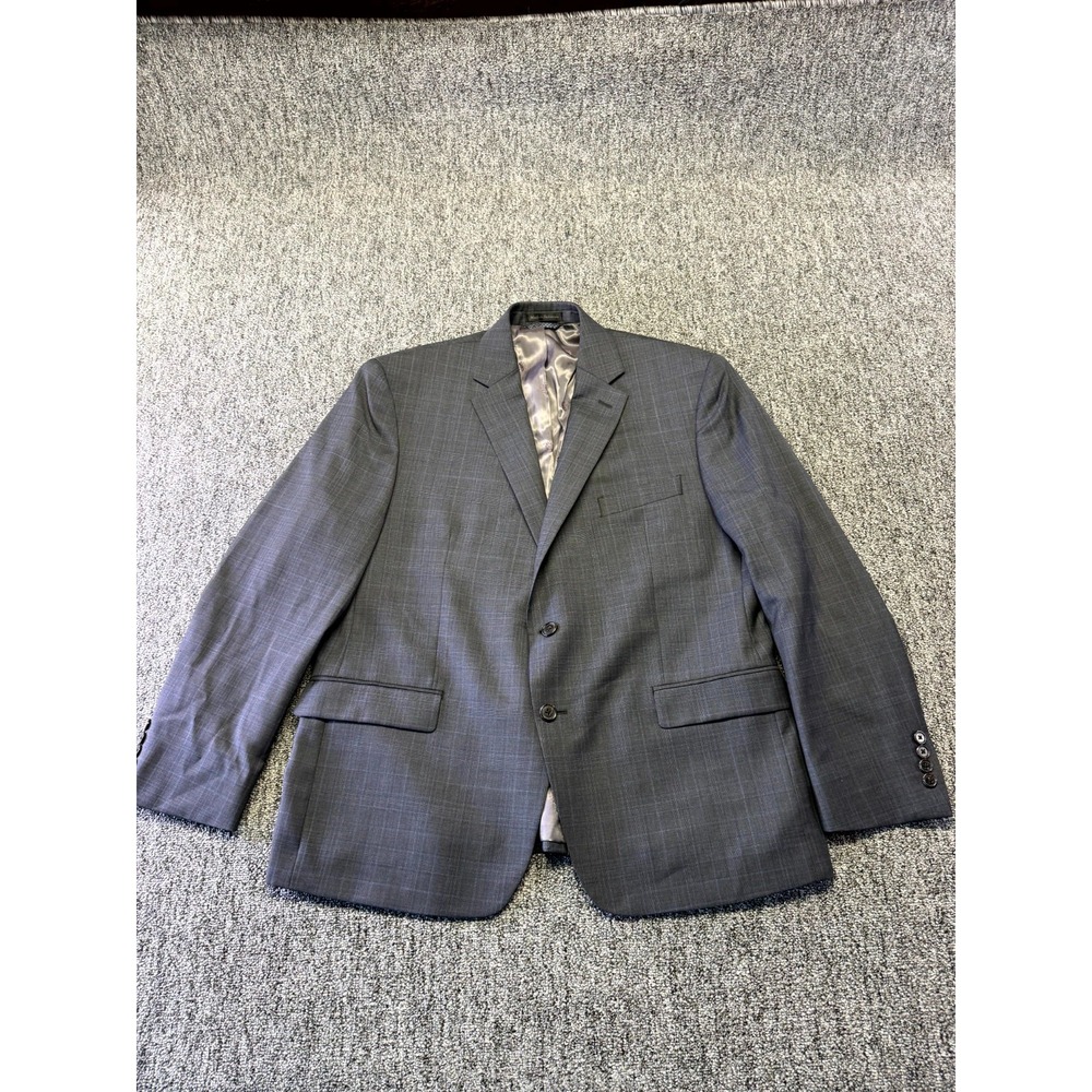 Lauren Ralph Lauren Blazer Jacket Mens 44 S Gray Wool Notch Lapel Formal Office